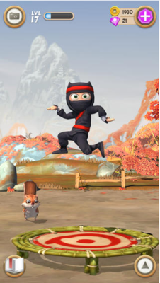 Le jeu en ligne Clumsy Ninja -- Cliquez pour voir l'image en entier
